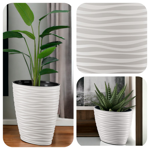 Blumenkübel weiß größen - weiß, 2