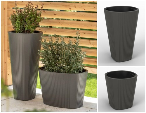 Blumenkübel slim rund oval - blumenkübel,